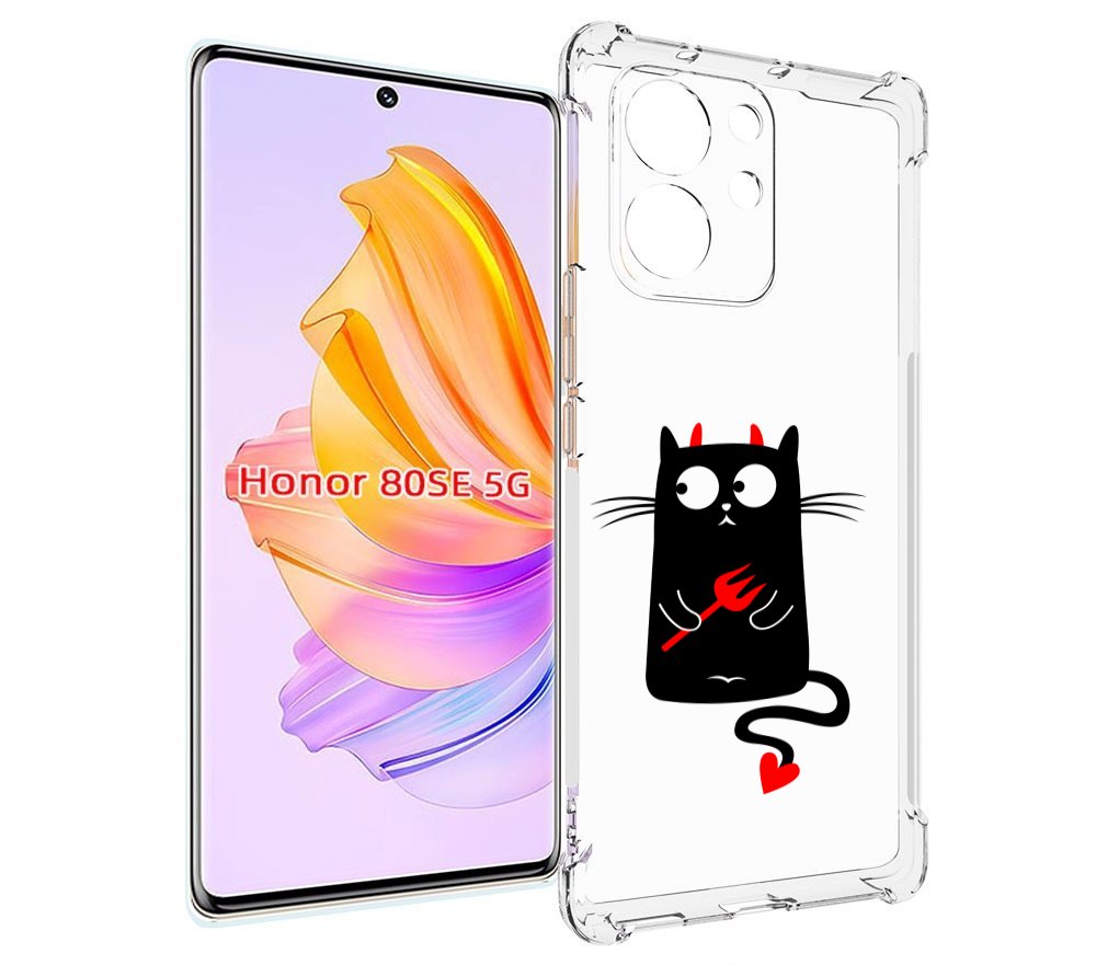 

Чехол MyPads Кот демон для Honor 80 SE, Прозрачный, Tocco