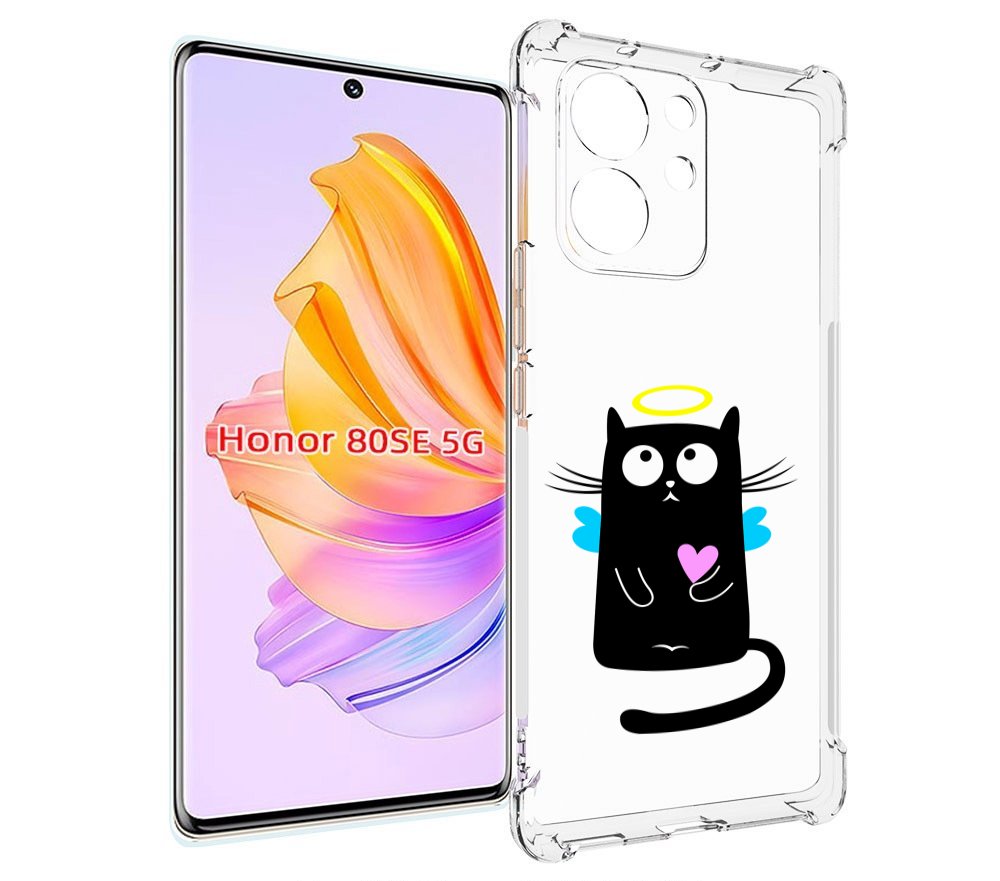 

Чехол MyPads Кот ангелок для Honor 80 SE, Прозрачный, Tocco