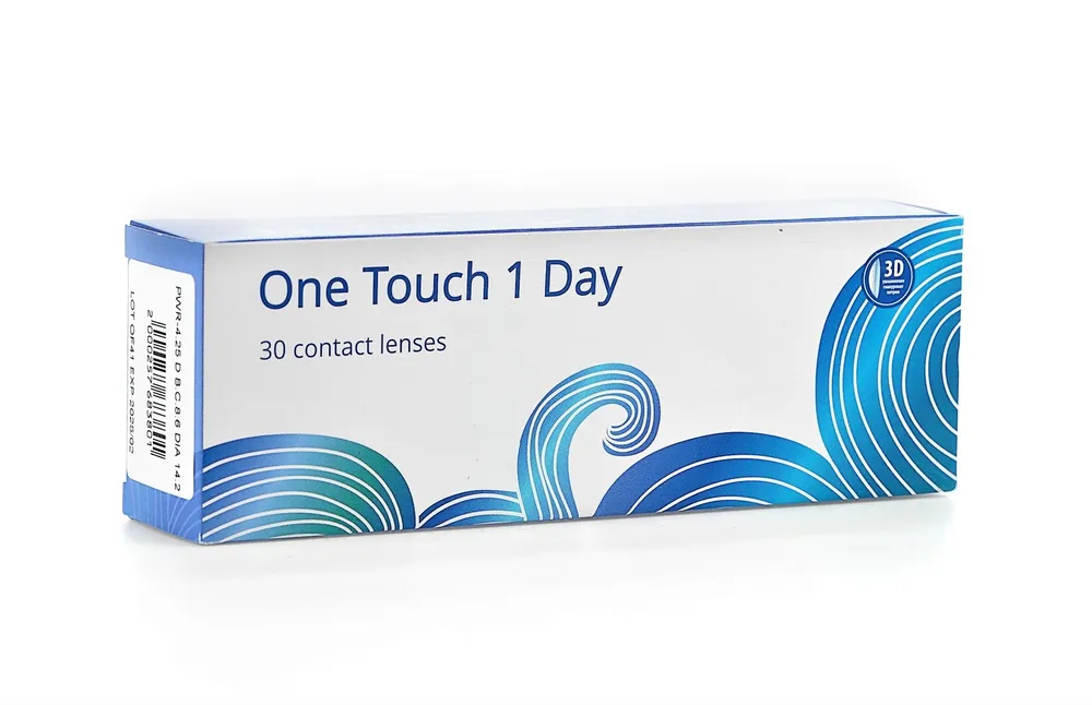 

Контактные линзы OKVision One Touch 1 Day Однодневные, +5.00 8.6, 30 шт.