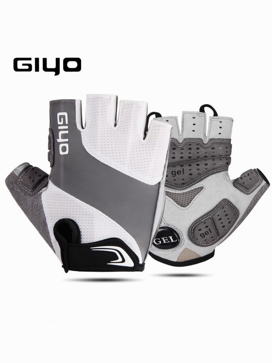 Велоперчатки GIYO S-10G белый/серый р. XL