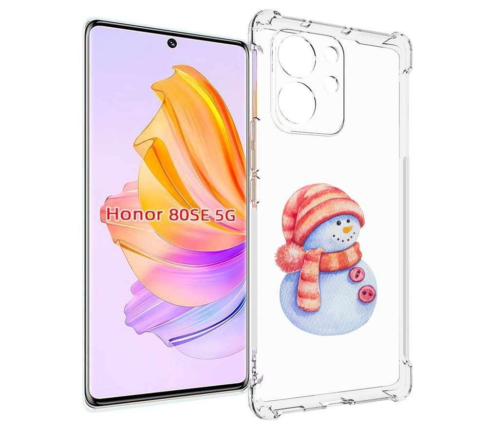 

Чехол MyPads Веселый снеговик для Honor 80 SE, Прозрачный, Tocco