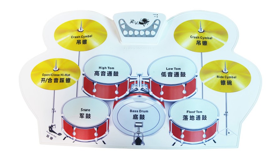 Портативная барабанная установка Usb Midi Roll Up Drum Kit W1008M