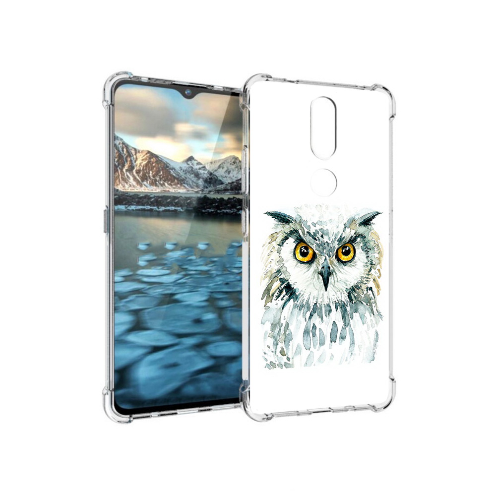

Чехол MyPads Tocco для Nokia 2.4 Серьезная сова (PT227049.107.156), Прозрачный, Tocco