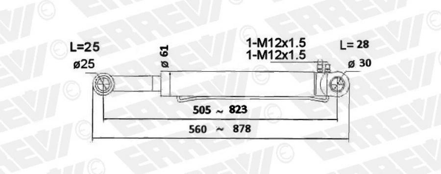 ERREVI ER731880_цилиндр подъема кабины !\SCANIA Serie 4 LKW, Serie P/G/R/T  1шт