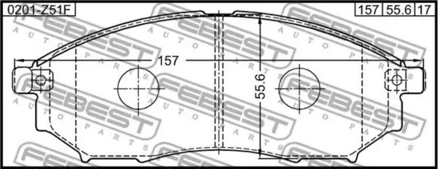 

Тормозные колодки FEBEST передние 0201-Z51F