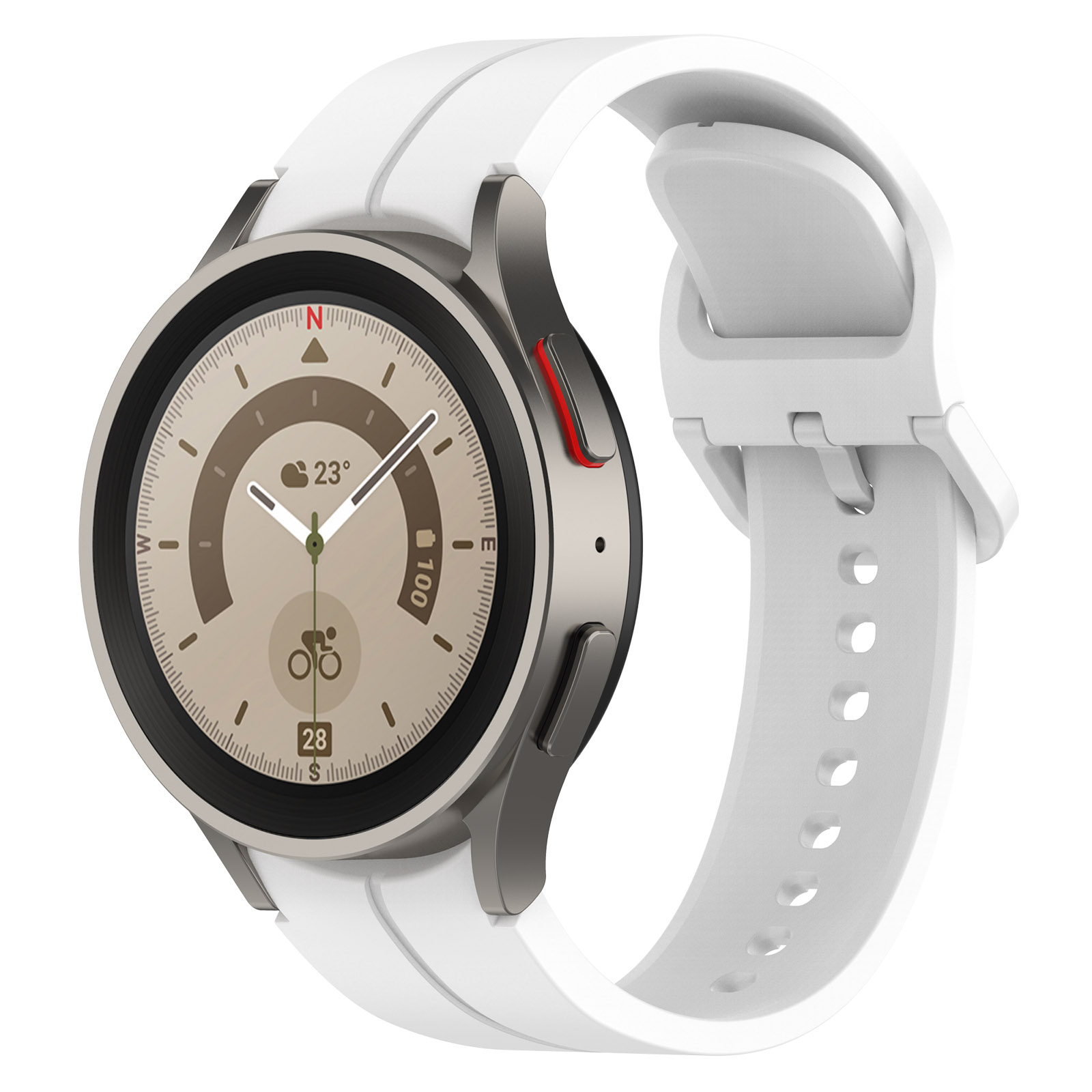 

Силиконовый ремешок с канавкой для Samsung Galaxy Watch, белый, Galaxy Watch