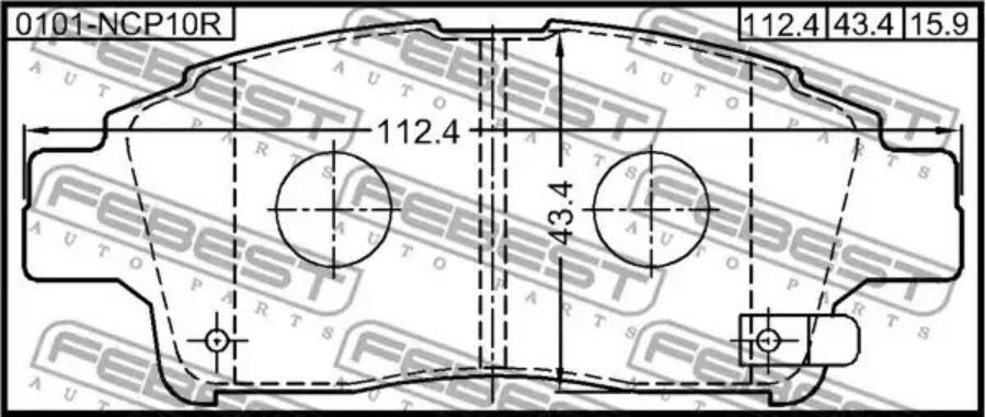 

Тормозные колодки FEBEST передние 0101-NCP10R