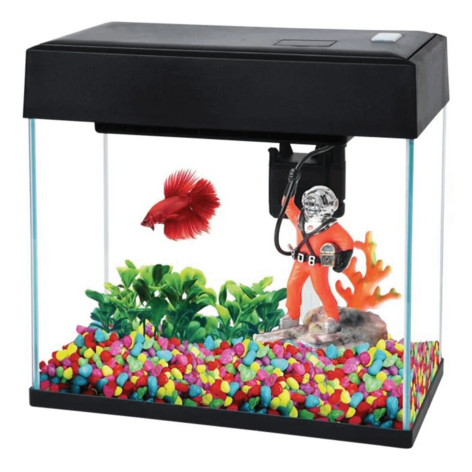 Аквариум АА-Aquariums Slim прямоугольный, черный, 8 л