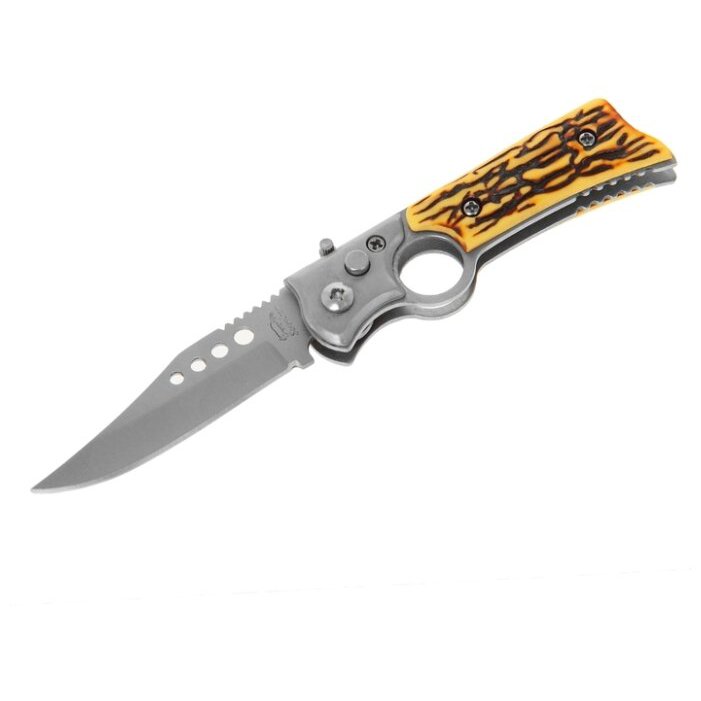 Туристический нож Мастер К 505026, желтый/коричневый