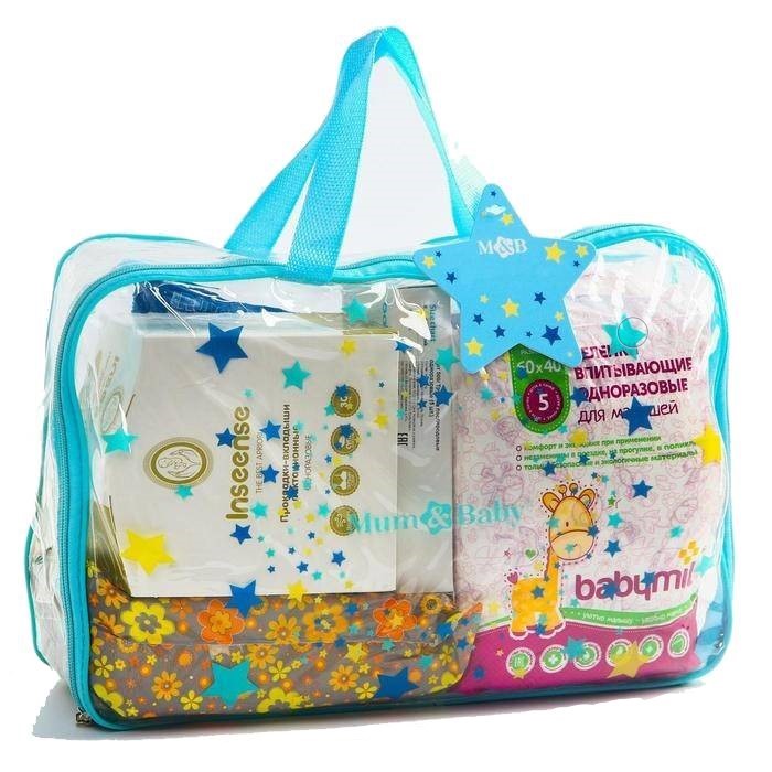 фото Готовая сумка в роддом звёзды с базовым наполнением mum&baby