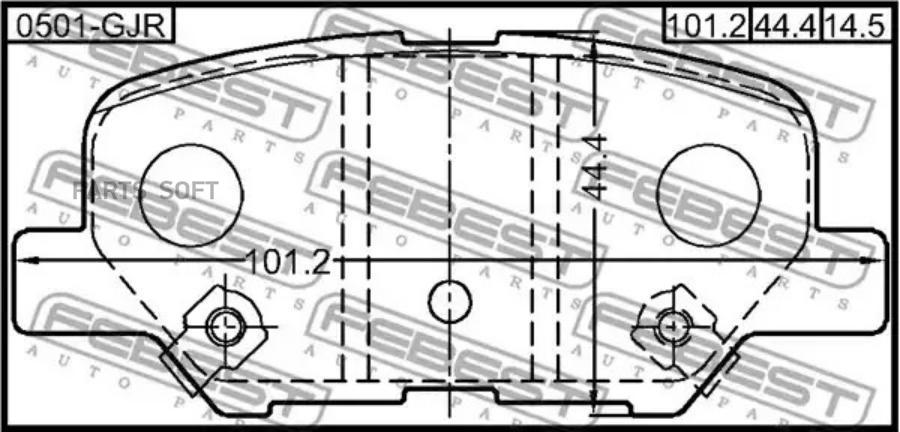 

Тормозные колодки FEBEST задние 0501-GJR