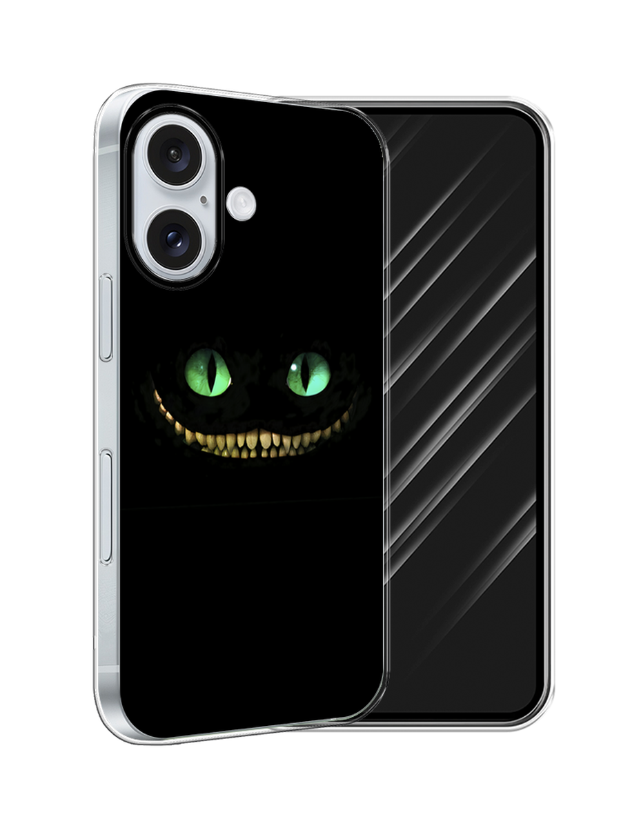 

Чехол Awog на Apple iPhone 16 "Зеленоглазый чеширский кот", Черный, 16050-1