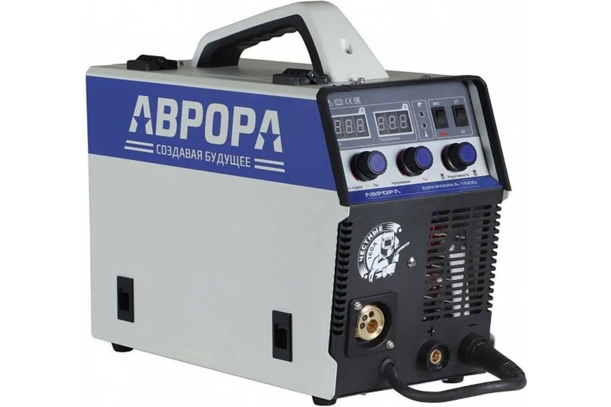 

Полуавтомат сварочный Aurora Динамика 1600 MIG/MAG, FCAW, MMA, 30-160A, 230В, 0029077, 1600