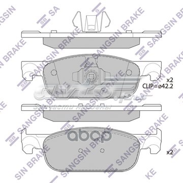 

Колодки Пер.Renault Logan 14=>,Sandero Ii 14=> Sangsin brake арт. SP4054