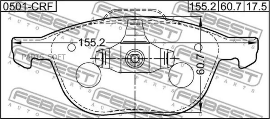 

Колодки пер.MAZDA 3 BK 2003-2008 FEBEST 0501-CRF FEBEST