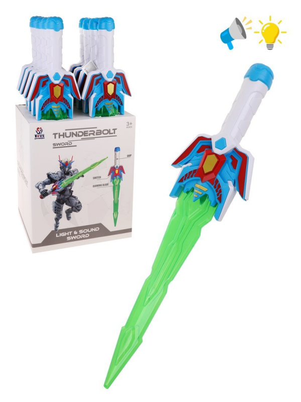 

Игрушка Меч эл., свет, звук, эл.пит. АА*3 шт.не вх.в комплект Наша Игрушка, Зеленый, 801641