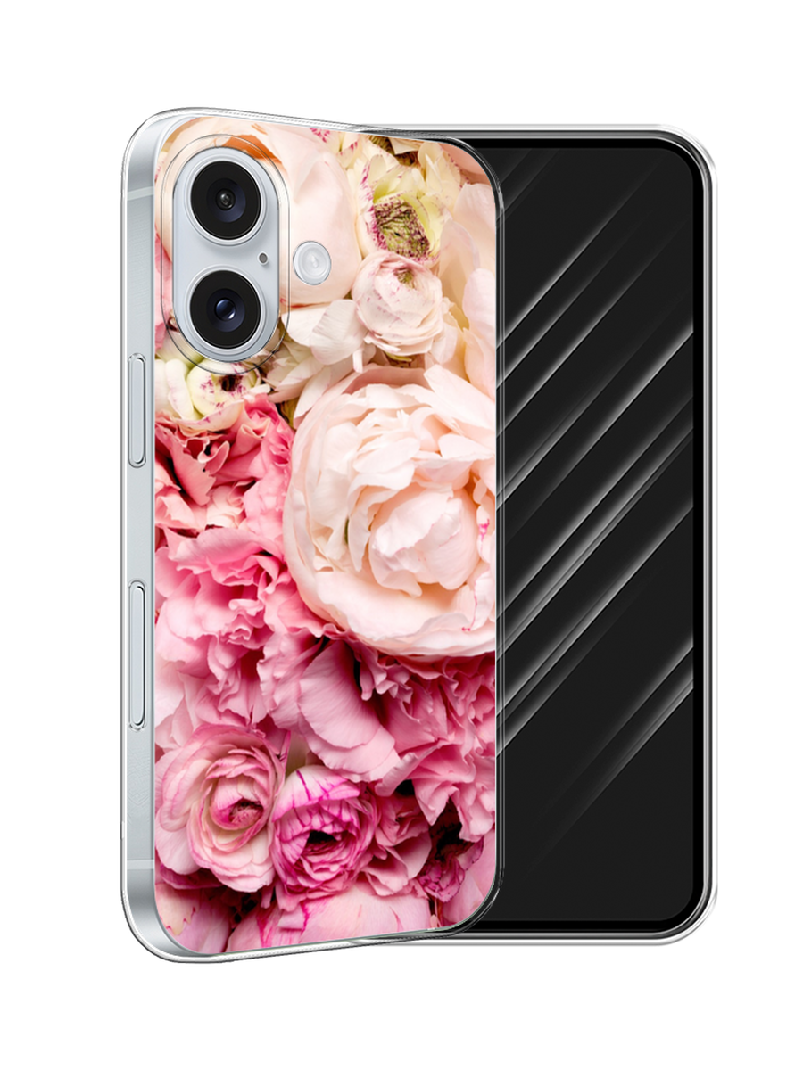 

Чехол Awog на Apple iPhone 16 "Пионы яркие", Розовый, 16050-1