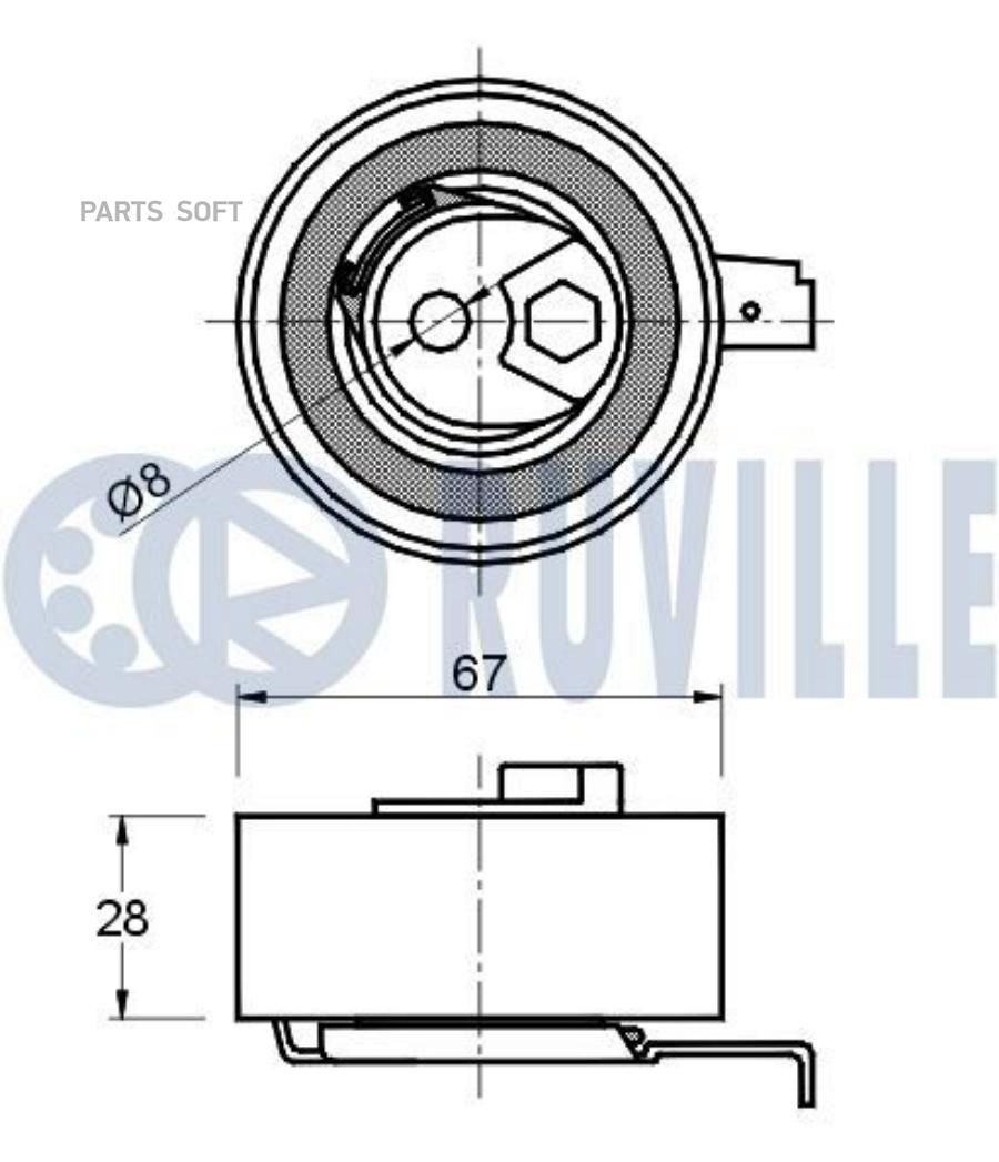 

Ролик Ремня Грм Vw Touareg,Audi A4,A6 2.7/3.0 05=> Ruville арт. 541450