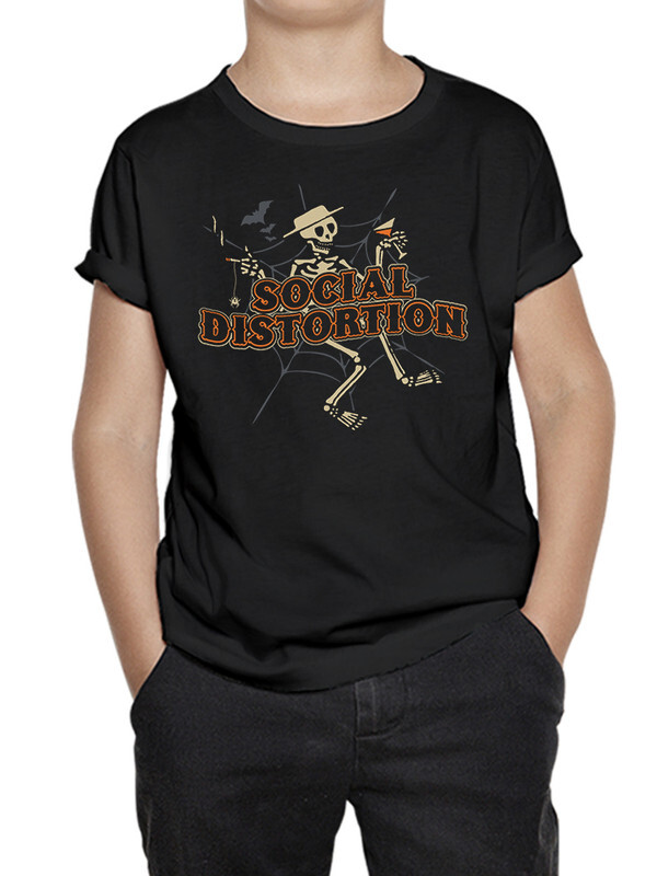 Детская футболка от DreamShirts Studio с принтом Social Distortion, цвет — черный, размер 134.