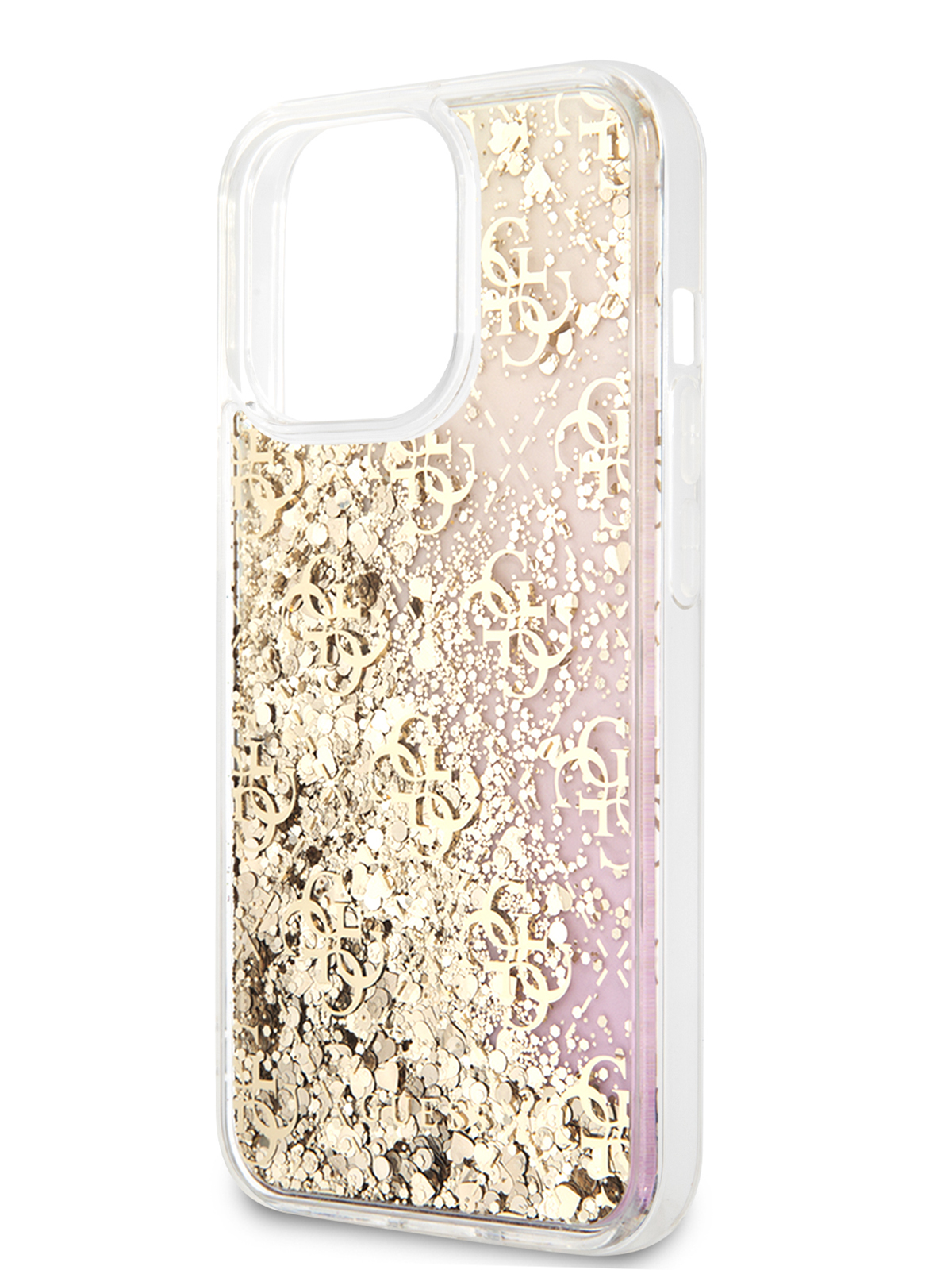 

Чехол Guess для iPhone 13 Pro с жидкими блестками, Gold, Золотистый, Liquid Glitter