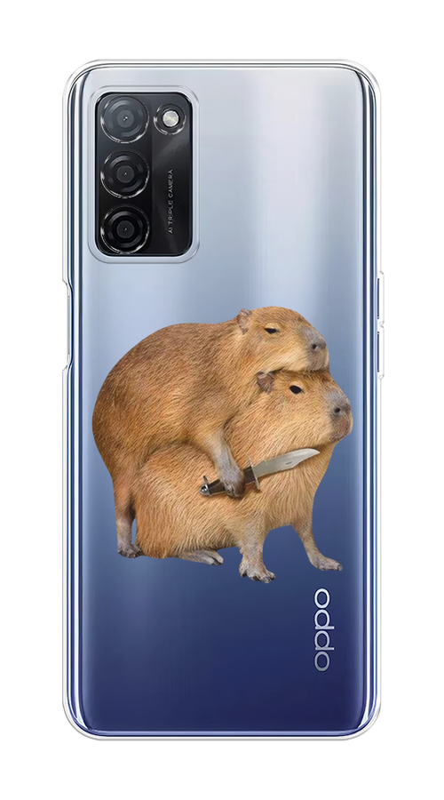 

Чехол на Oppo A55s 5G "Капибара с ножом", Бежевый, 2510150-1