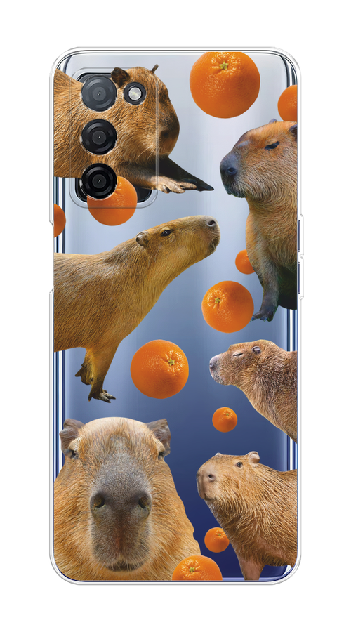 

Чехол на Oppo A55s 5G "Капибара и апельсины", Бежевый;оранжевый, 2510150-1