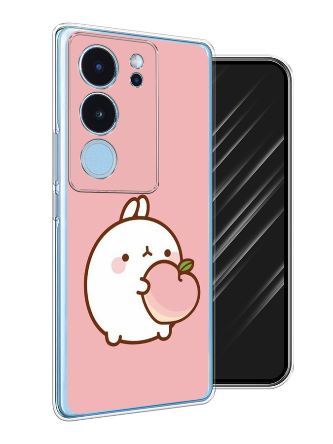 

Чехол Awog на Vivo V29 "Кролик с персиком", Розовый;бежевый, 269350-1