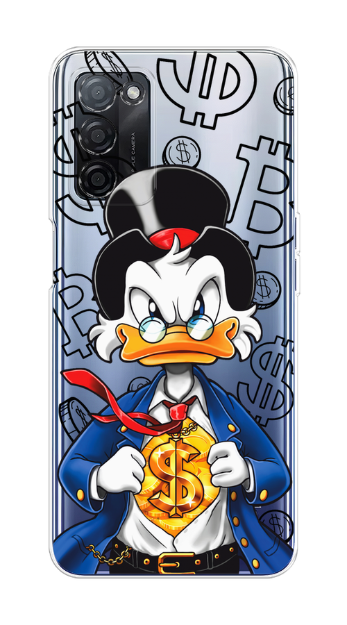 

Чехол на Oppo A55s 5G "Scrooge Goldman", Черный;белый;синий, 2510150-1