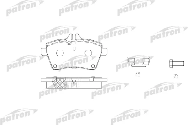 

Колодки тормозные дисковые передн MERCEDES-BENZ: A-CLASS 04- PATRON PBP1593