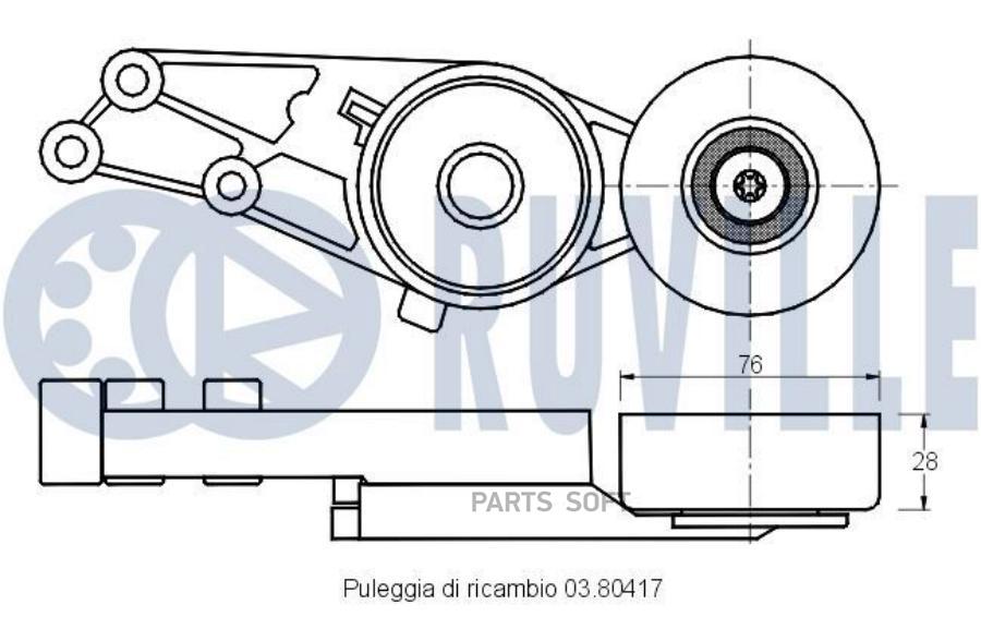 

Ролик Руч.Ремня Audi A4,A6 1Шт Ruville 541099