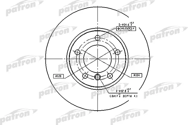 

Диск тормозной передн BMW: 5 95-03, 5 Touring 97-04 PATRON PBD2769