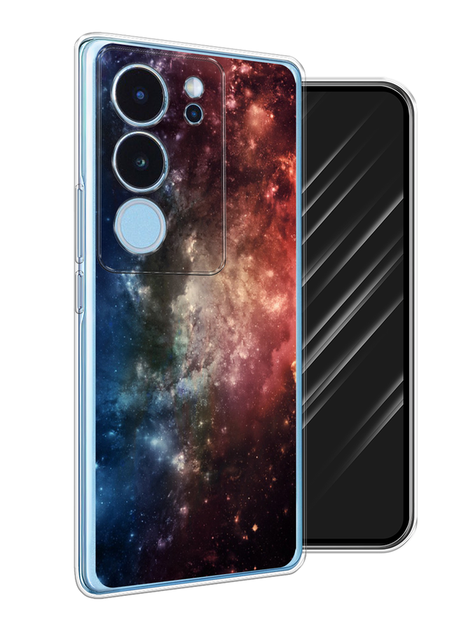 

Чехол Awog на Vivo V29 "Космос", Синий;бежевый;красный, 269350-1