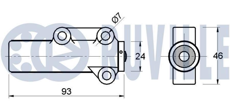 

Натяжитель Ремня Грм Audi A4,A6 2.4,2.7,2.8L/Vw Passat 2.8L 1Шт Ruville 541088
