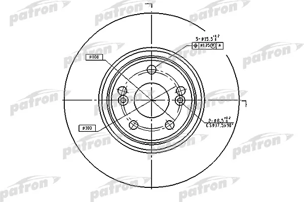 

Диск тормозной передн RENAULT: LAGUNA II 01-, LAGUNA II Grandtour 01- PATRON PBD4259