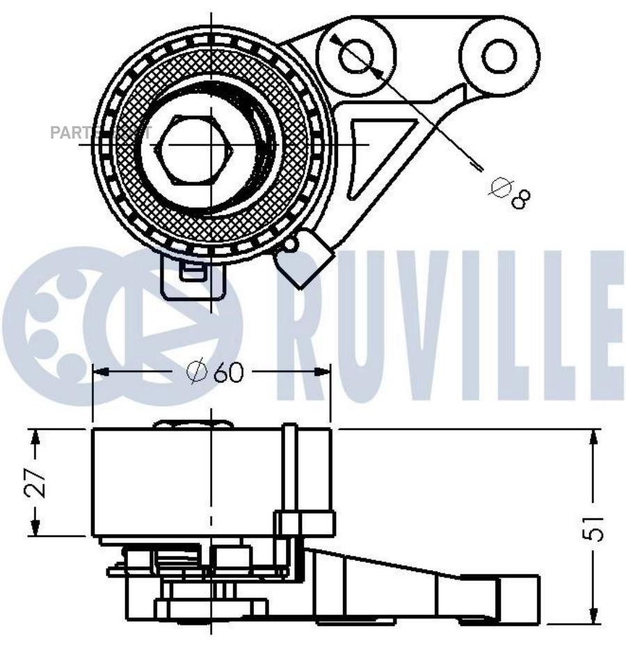 Натяжной Ролик, Ремень Грм Ruville 540807