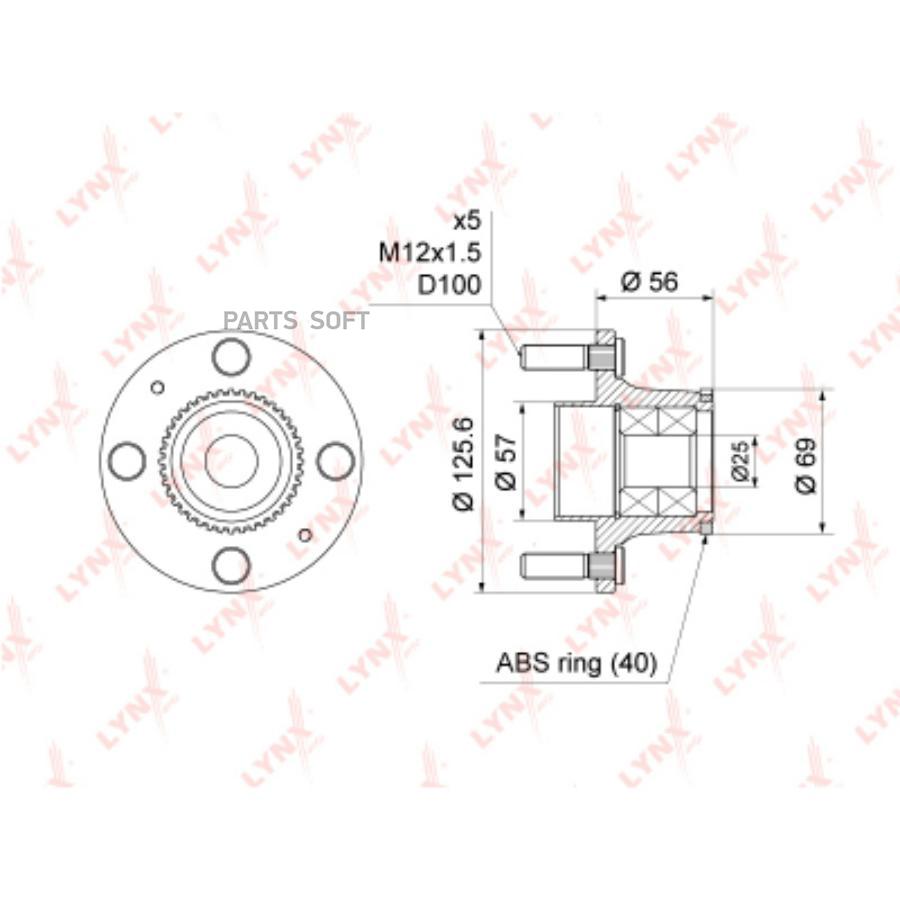 

Подшипник ступицы задней Daewoo Kalos 02>04 Lynx WH1364