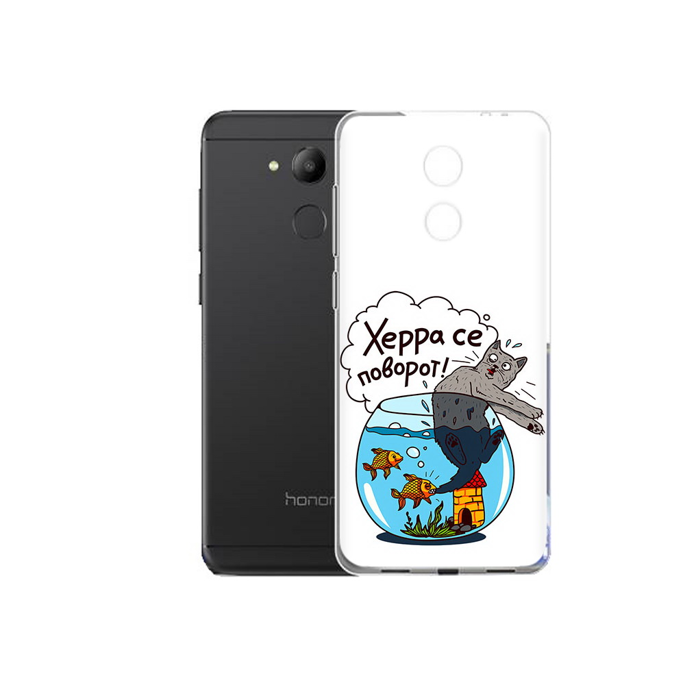 

Чехол MyPads Tocco для Honor 6C Рыбы с котом (PT67887.49.149), Прозрачный, Tocco