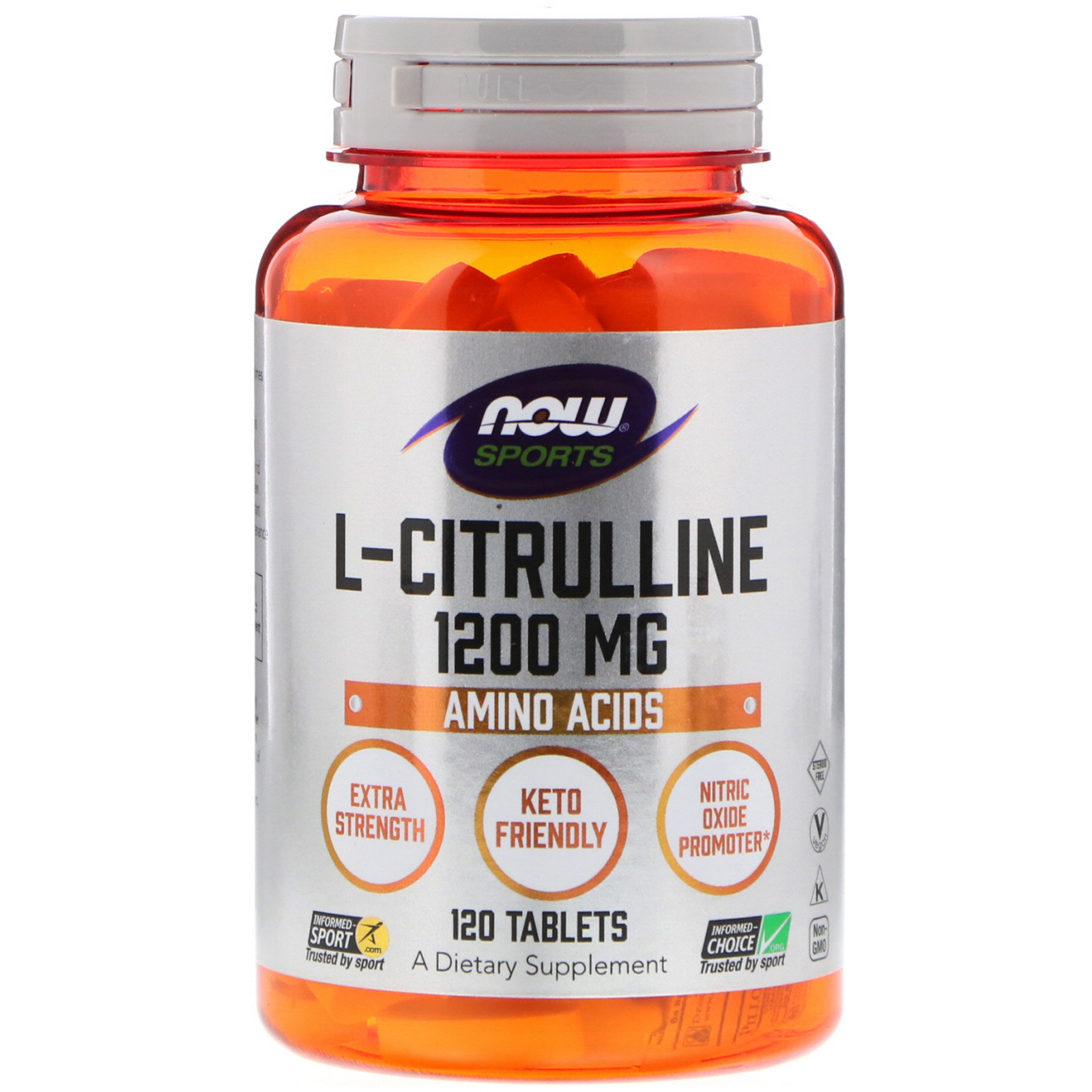 

L-Citrulline NOW Sports, 120 таблеток, L-Citrulline