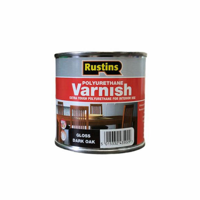 фото Полиуретановый лак темный дуб rustins / poly varnish gloss dark oak (глянец) 250мл