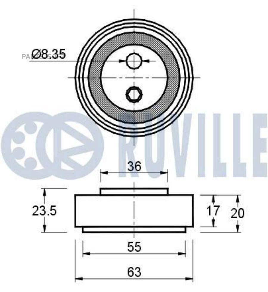

Ролик Руч.Ремня Audi/Vw 2.5Tdi 1Шт Ruville 540754