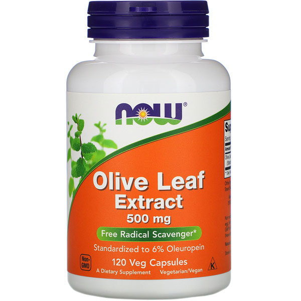 Купить Экстракт листьев оливкового дерева NOW Olive Leaf Extract 500 мг капсулы 120 шт.