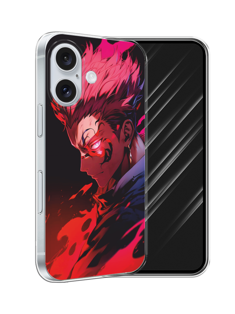 

Чехол Awog на Apple iPhone 16 "Взгляд Сукуны", Розовый;красный;черный, 16050-1
