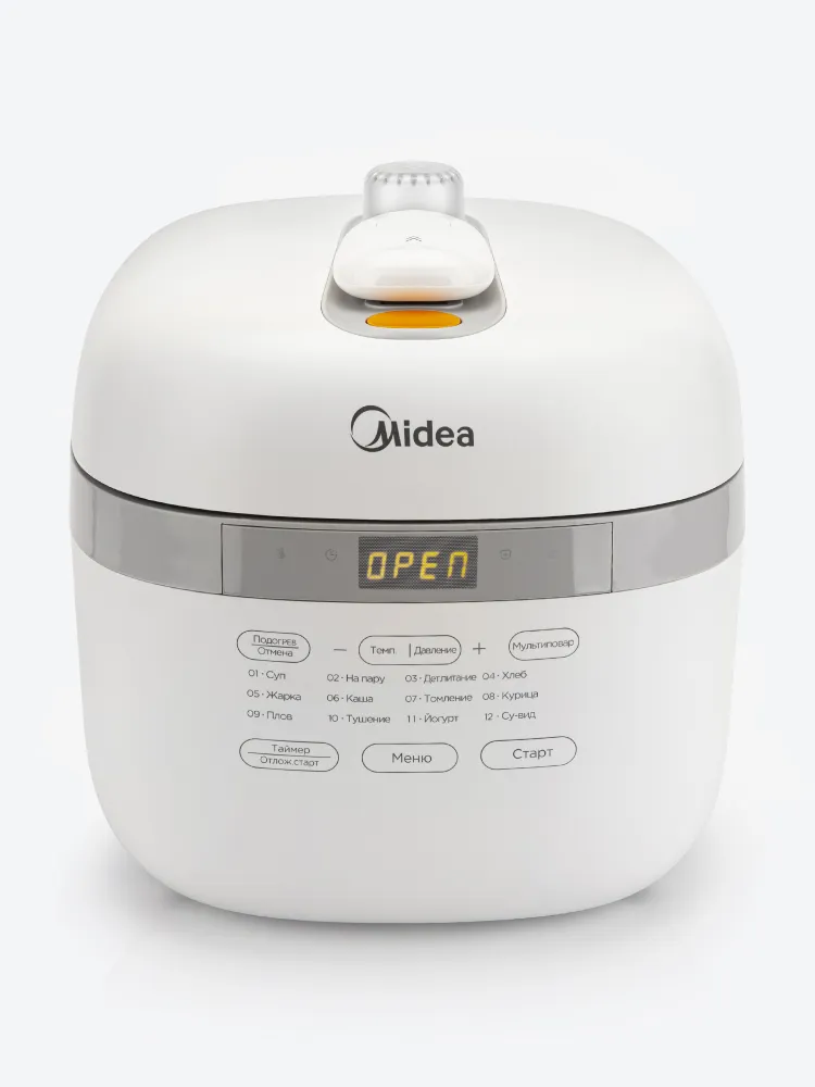 

Мультиварка-скороварка Midea MPC-6004, 1000 Вт, чаша 5 л, 13 программ, белый
