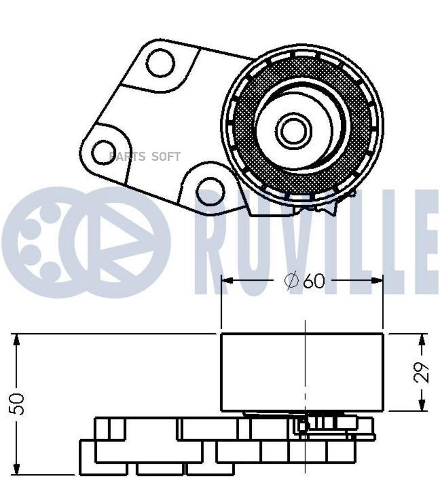 

Ролик Ремня Грм Chevrolet/Daewoo Aveo/Cruze/Lacetti/Lanos 1.4-1.5 1997 = 1Шт Ruville 54036