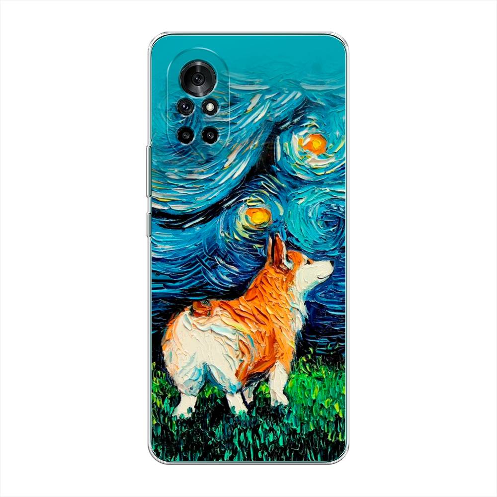 

Чехол на Honor V40 Lite "Корги звёздная ночь", Коричневый;белый;зеленый, 6105150-1