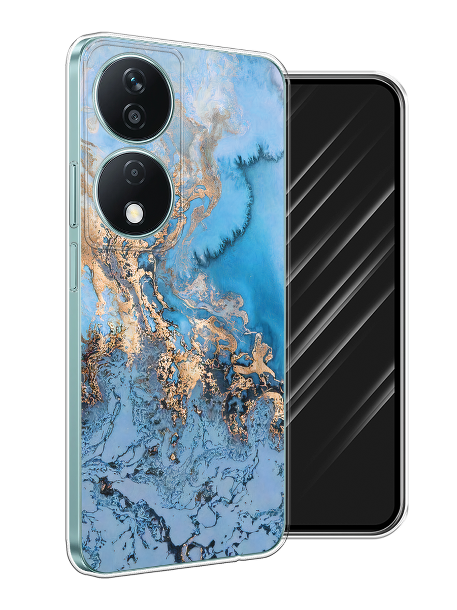 

Чехол Awog на Honor X7B "Морозная лавина синяя", Серебристый, 6123350-1