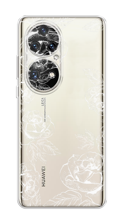 

Чехол на Huawei P50 Pro "Розы графика", Черный;серый, 6105050-2