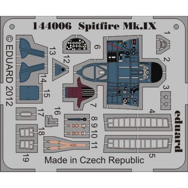 

Фототравление Eduard 144006 Spitfire Mk.IX 1/44