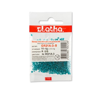 

Бисер Zlatka № 8 10 г светло-красный