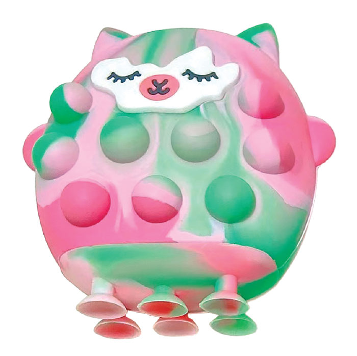 

Игрушка-антистресс 1toy Жмяка Hit Pop It зелёно-розовая Лама на присосках 8х7х2 см, Разноцветный, Т23446-1